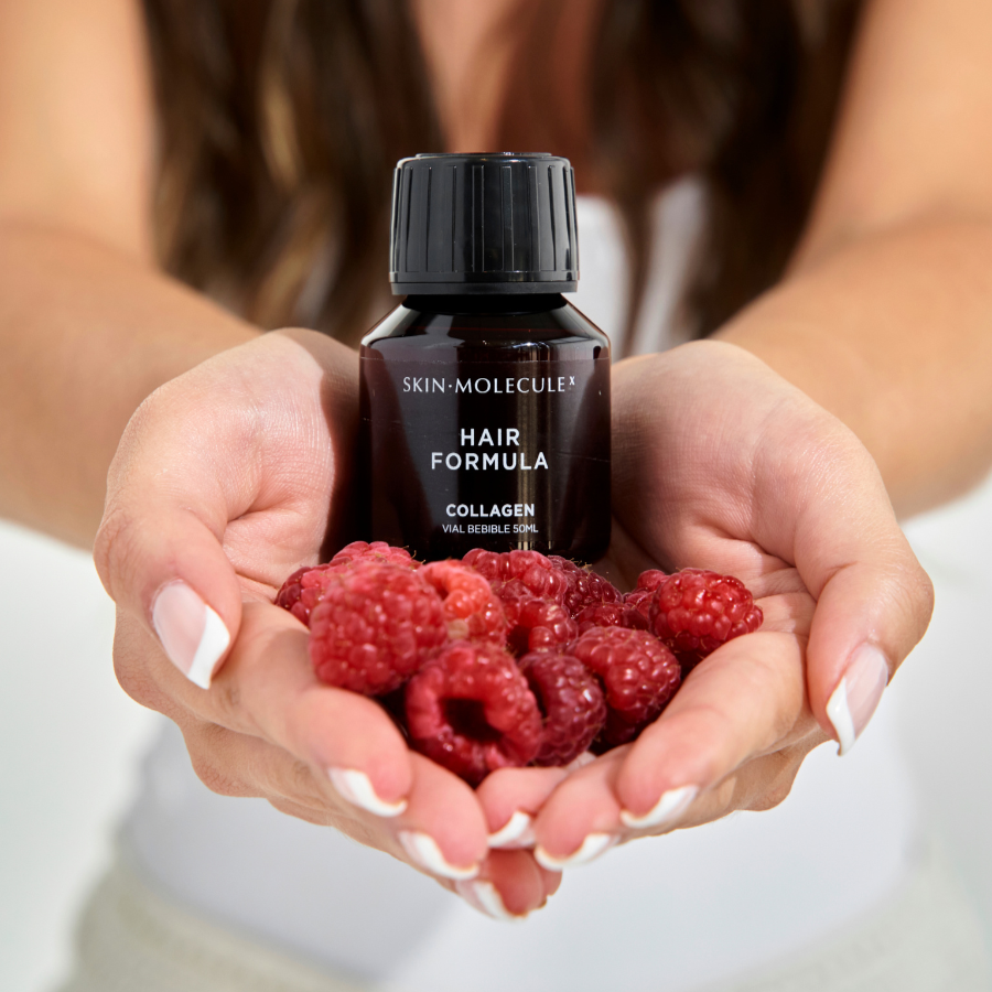 Biotina Colágeno Hidrolizado Peptan Hierro Queratina inhibidor 5 alfa reductasa plan 90 días Hair Formula SKIN MOLECULE